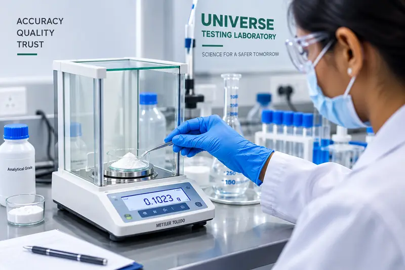Precision sample weighing in laboratory