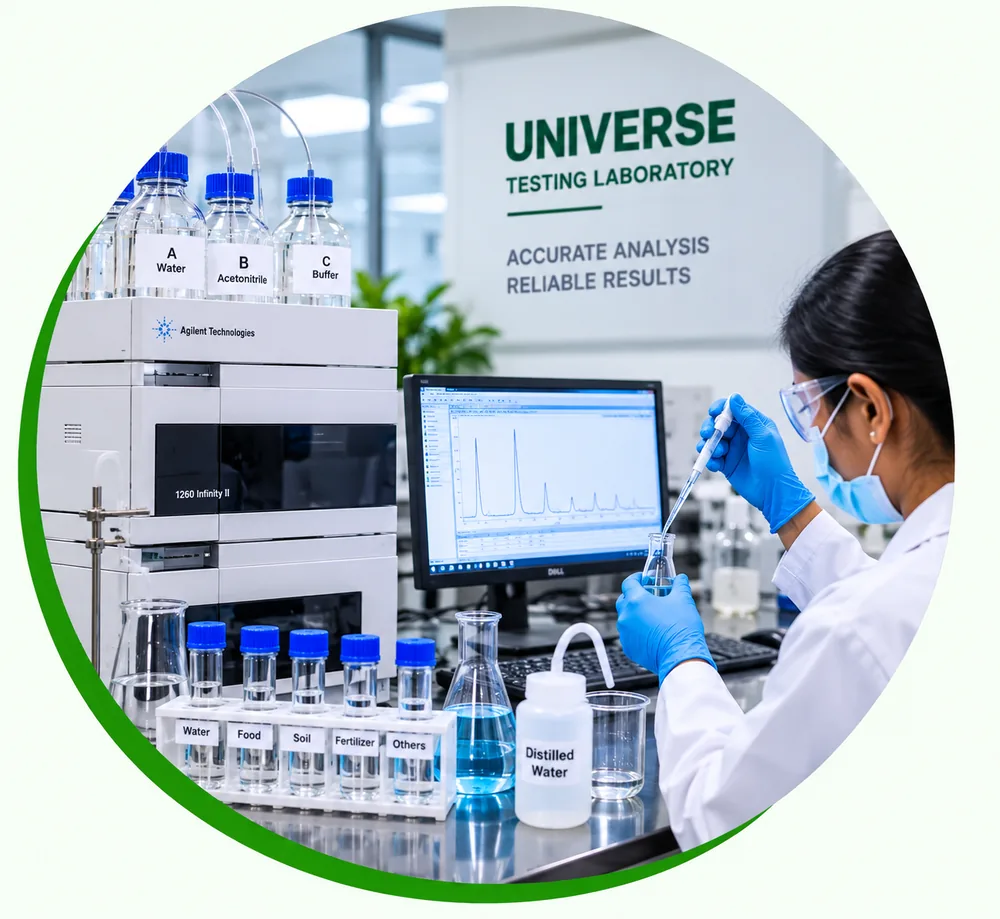 Universe Testing Laboratory team and laboratory facilities in Coimbatore